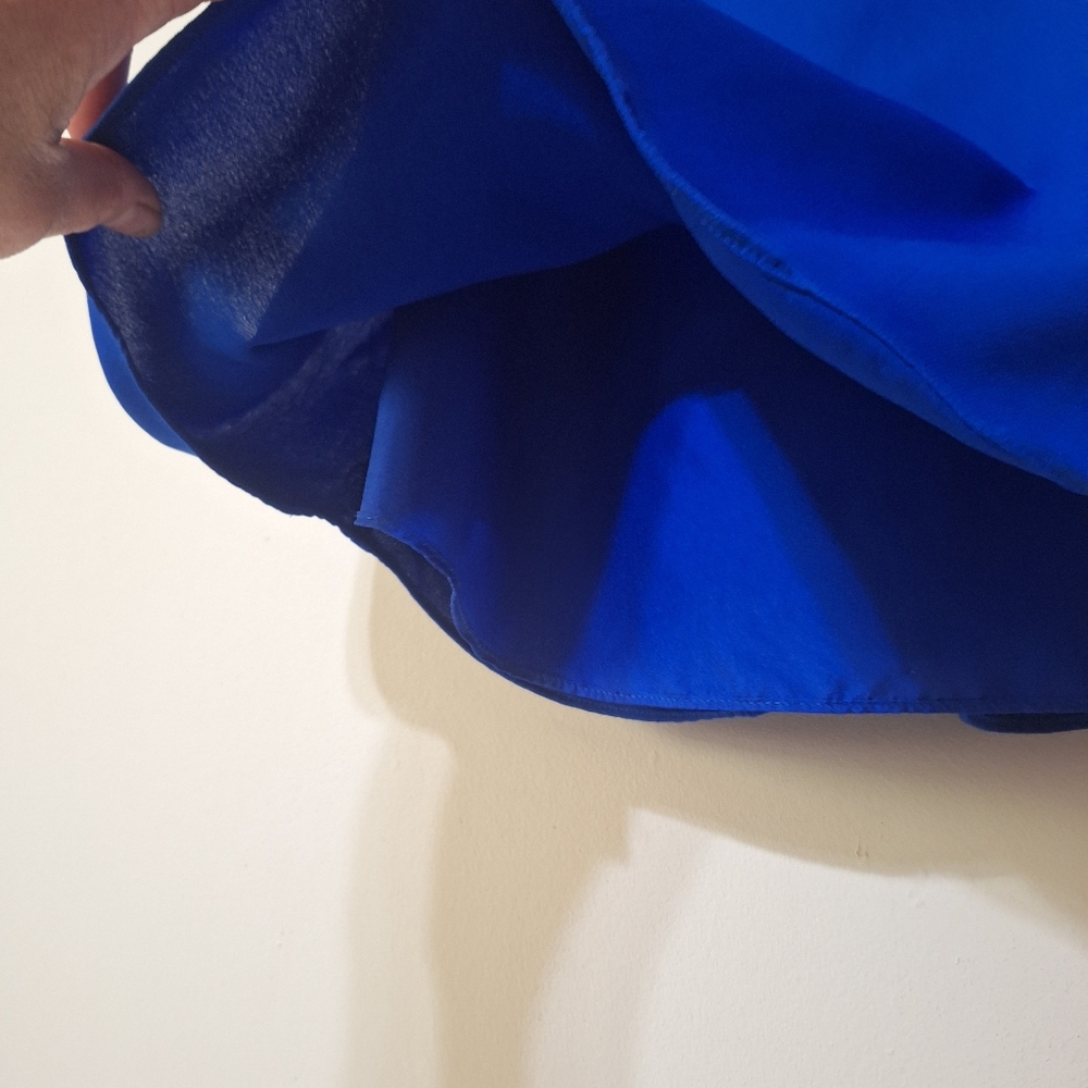 J.Crew Scalloped Racerback Cami Tank Top Royal Blue Size 4 S - Picture 7 of 10